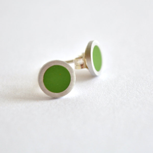 Boucles d'oreille Clochettes vertes claires réalisées par Lila Loisel